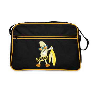 Banane nue censurée - Sac Retro - noir/or - Devant