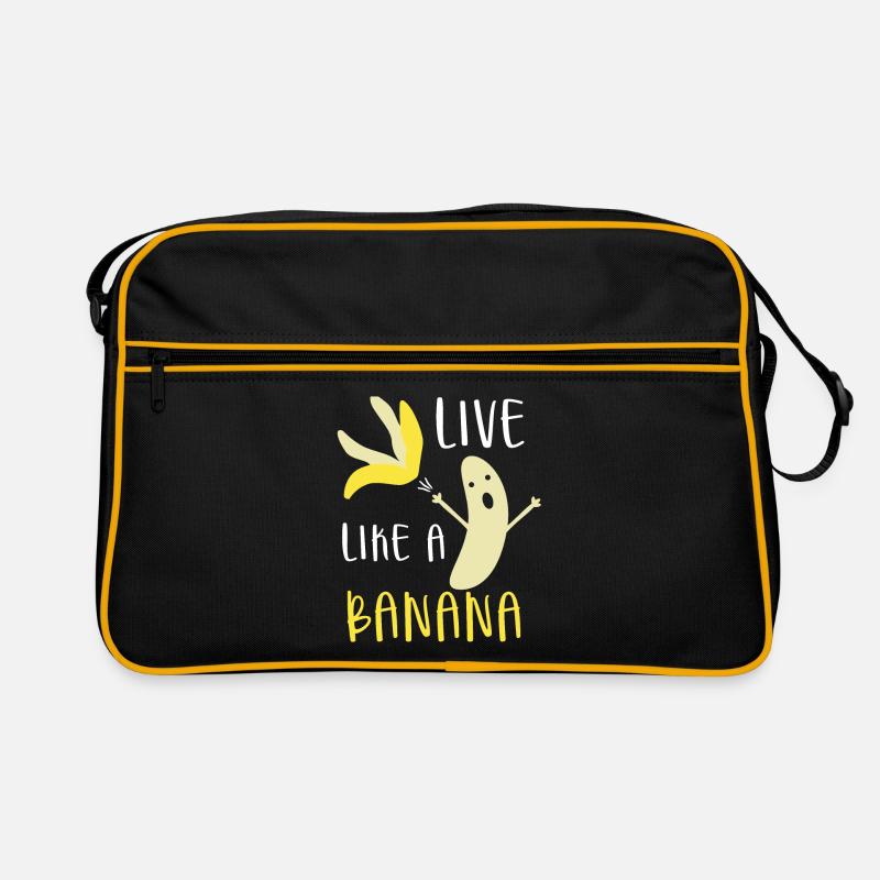Leben wie eine Banane Retro Tasche