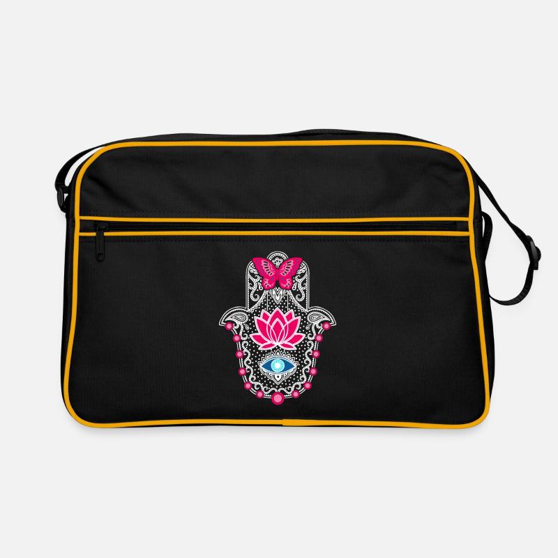 Spirituelle Hamsa Hand von Fatima Retro Tasche
