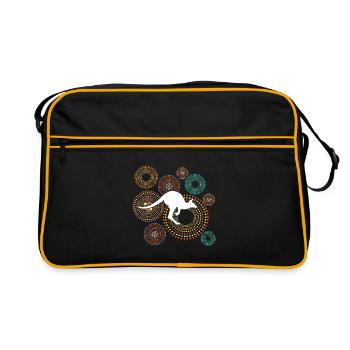 Style kangourou aborigène - Sac Retro - noir/or - Devant