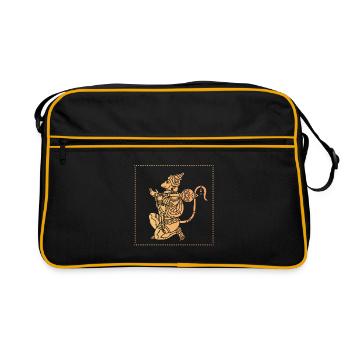 Singe Hanuman Ramayana - Sac Retro - noir/or - Devant