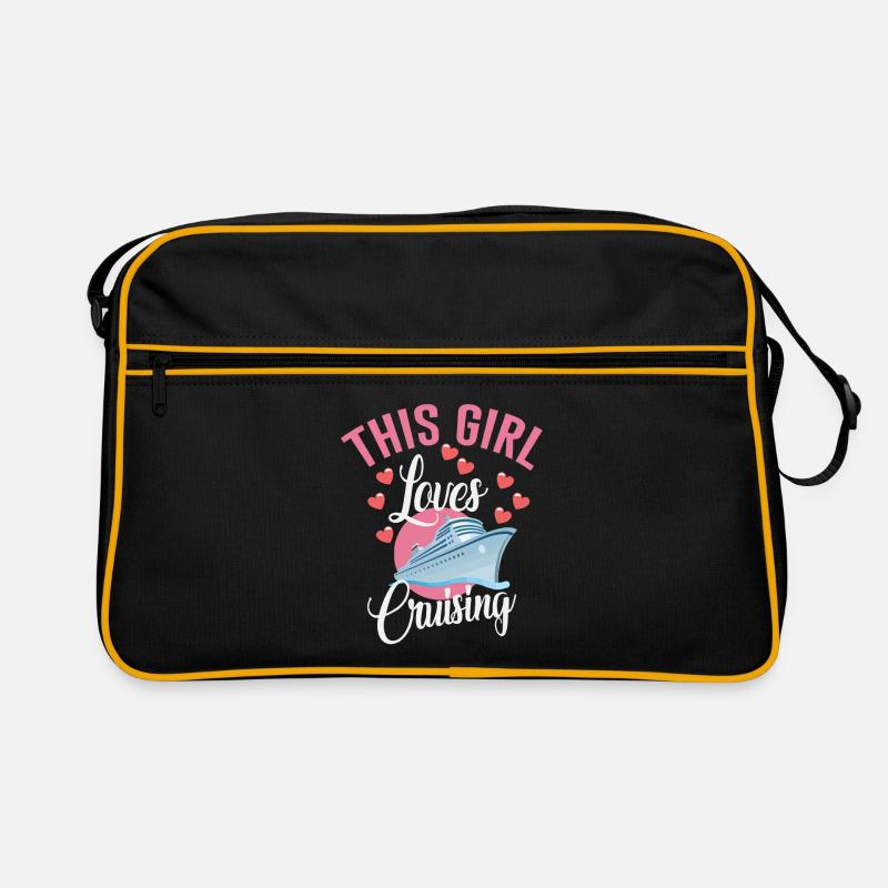 Dieses Mädchen liebt Kreuzfahrten Retro Tasche