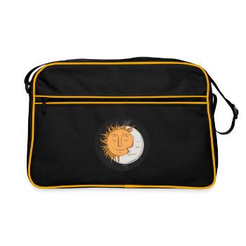 Lune et soleil - Sac Retro - noir/or - Devant