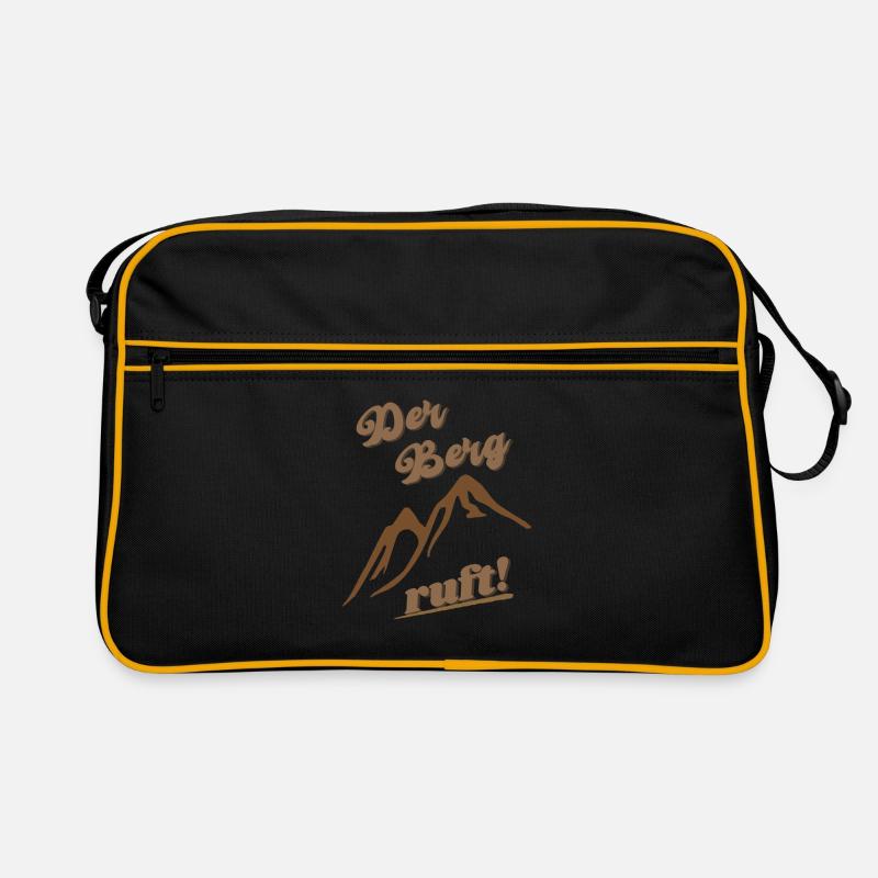 Der Berg ruft! lustiger Spruch Klettern Wanderer Retro Tasche
