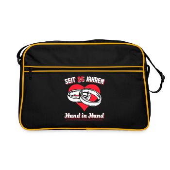 Mariage d’argent Cadeau - Sac Retro - noir/or - Devant