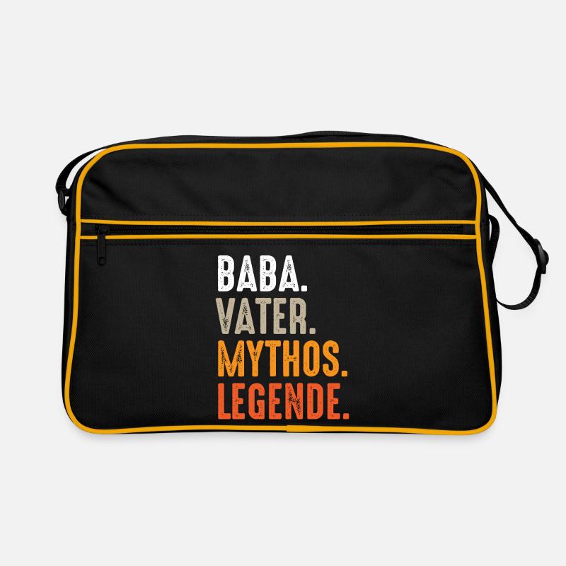 Baba Papa Türkei Vatertag bester Papa Geschenk - Retro Tasche - Schwarz/Gold
