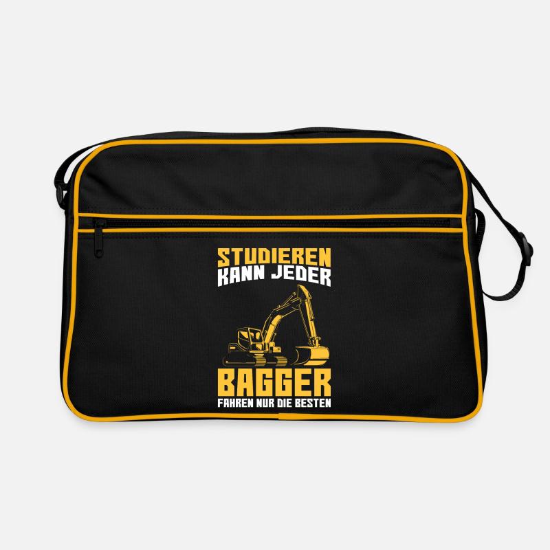 Baggerfahrer Bagger Spruch Retro Tasche