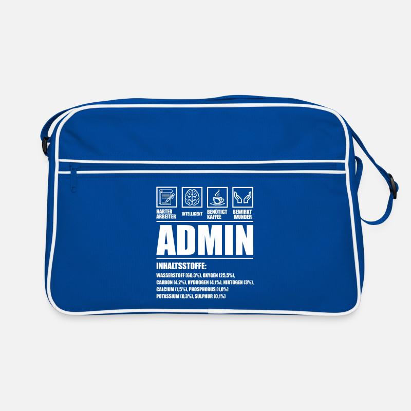Admin Administrator lustige Geschenkideen Retro Tasche
