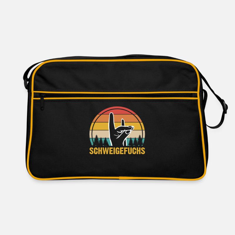 Schweigefuchs Lehrer Retro Geschenkidee Retro Tasche