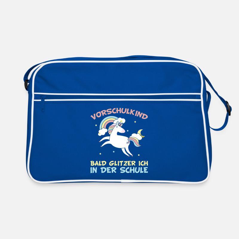 Vorschulkind Schule Vorschule Einhorn Mädchen Retro Tasche