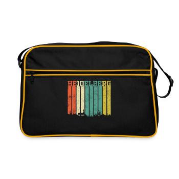 Heidelberg | Heidelberg Skyline - Retro Tasche - Schwarz/Gold - Vorne