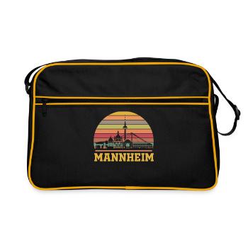 Mannheim - Retro Tasche - Schwarz/Gold - Vorne