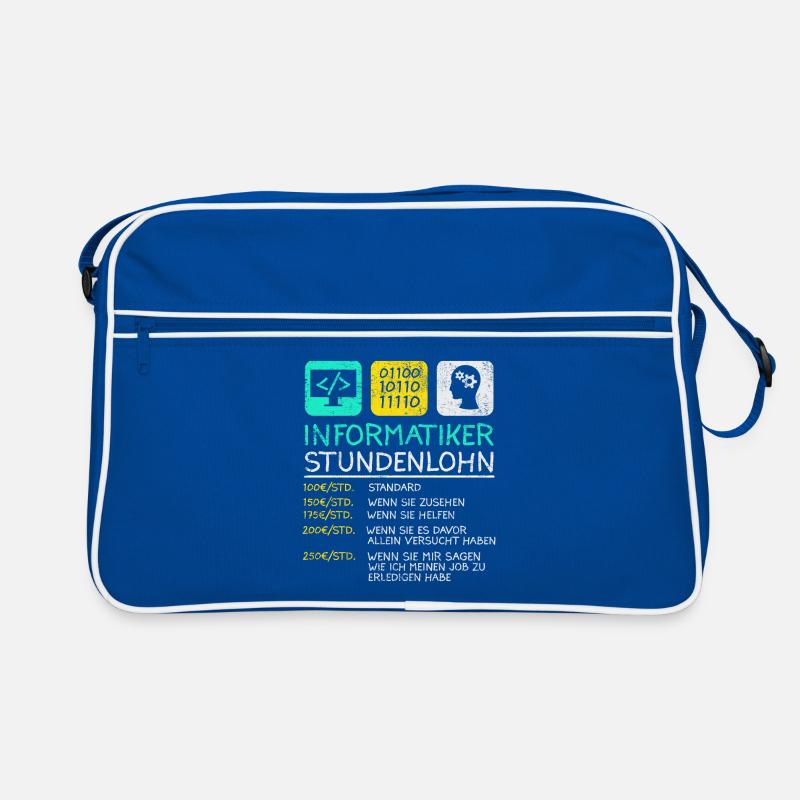 Informatiker Stundenlohn Retro Tasche