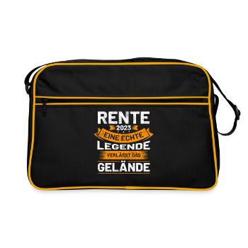 Rente 2023 | Rentnergeschenk - Retro Tasche - Schwarz/Gold - Vorne