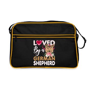 Shepherd German Shepherd love - Retro Bag - black/gold - Front