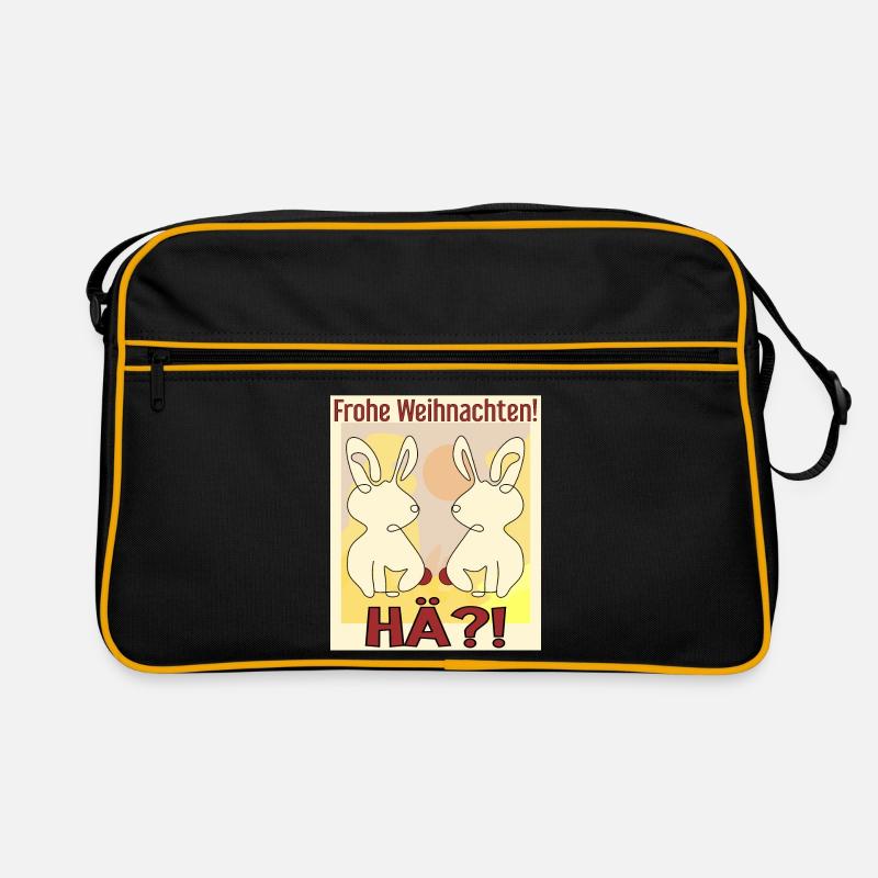 Osterhasen Weihnachtsfeier - Retro Tasche - Schwarz/Gold