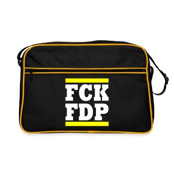 Fck fdp - Retro Tasche - Schwarz/Gold - Vorne