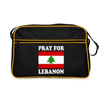 Pray for lebanon - Sac Retro - noir/or - Devant