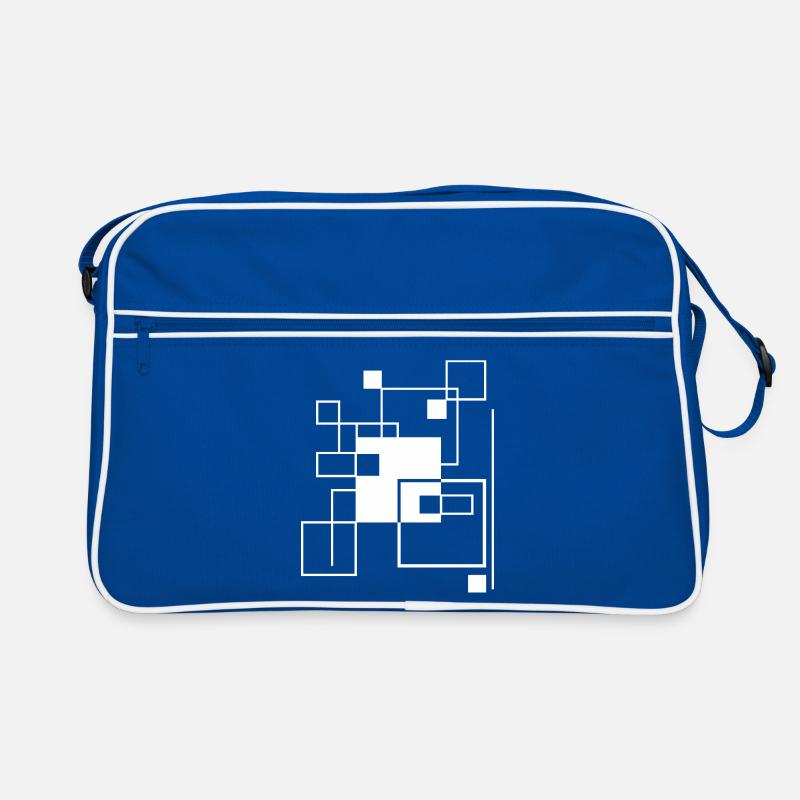 Geometric Gridline Mosaic composition Retro Bag