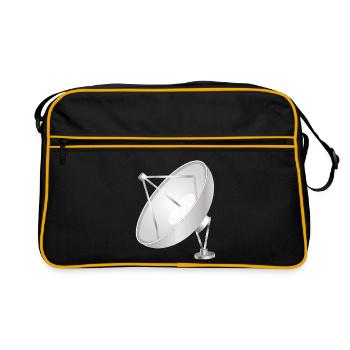 Satellite dish with a clear modern look - Retro Bag - black/gold - Front