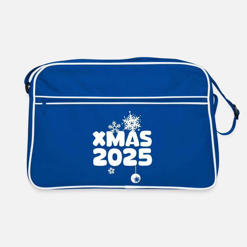 Noël 2025 avec un design de flocons de neige Sac Retro