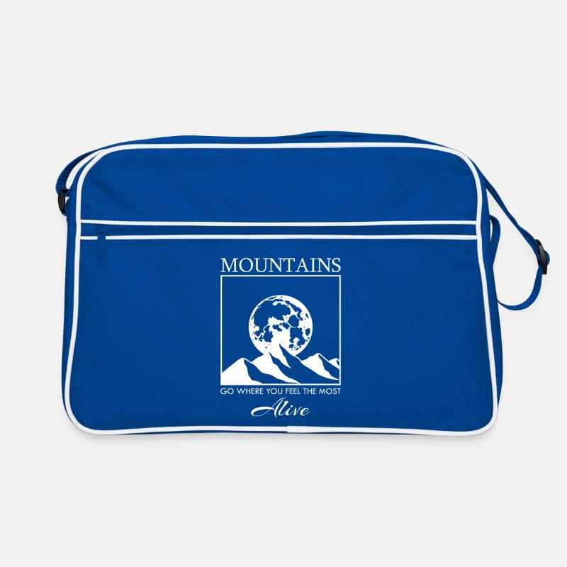 Mountain Range with the Moon Retro Bag