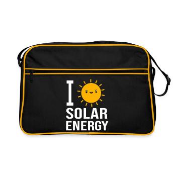 Solaire Durabilité Énergies renouvelables - Sac Retro - noir/or - Devant