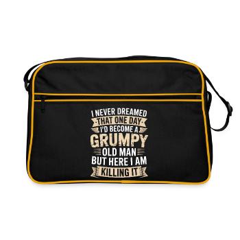 Grumpy Old Man Killing It - Retro Bag - black/gold - Front