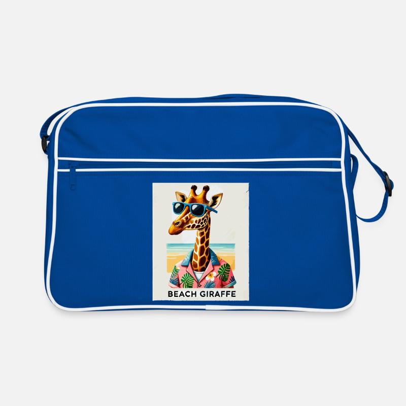 Strand-Giraffe mit Sonnenbrille Retro Tasche