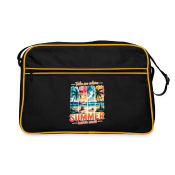 Take Me Where Summer Never Ends - Retro Bag - black/gold - Front