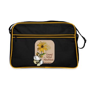  Schulabschluss 2026 - Retro Tasche - Schwarz/Gold - Vorne
