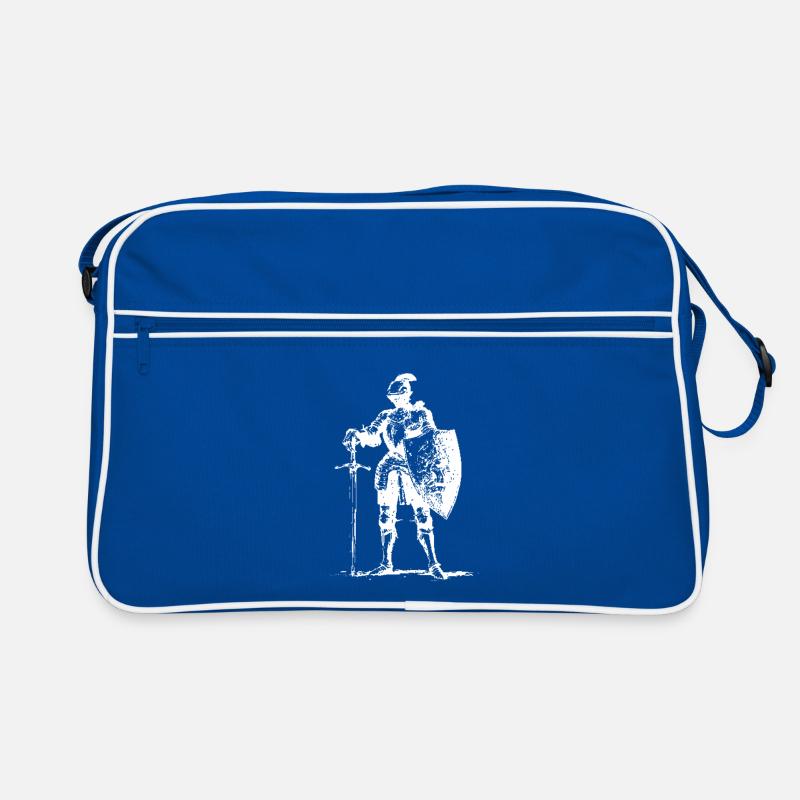 Ritter in Rüstung mit Schild Retro Tasche