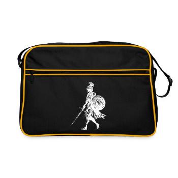 Knight Silhouette Shield Sword - Retro Bag - black/gold - Front