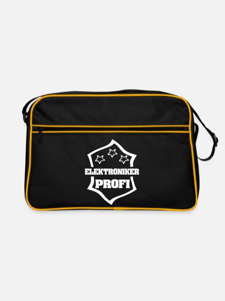 Arbeit Elektroniker - Retro Tasche - Schwarz/Gold
