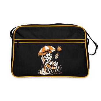 Der Vampir im Urlaub mit LSF 1000 - Retro Tasche - Schwarz/Gold - Vorne