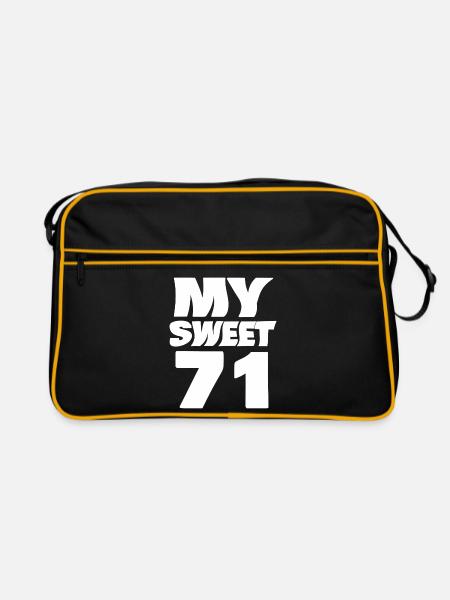 Sweet 71 - Retro Tasche - Schwarz/Gold
