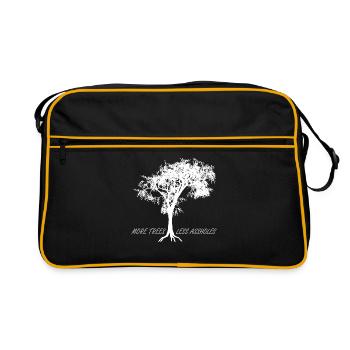 More trees, less assholes Essential - Retro Bag - black/gold - Front