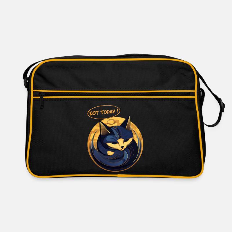 Lustiges Katzen Design - Not Today Schlafene Katze Retro Tasche