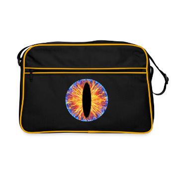 Oeil dragon - Feu et eau - Sac Retro - noir/or - Devant