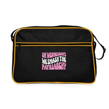 On Wednesdays We Smash The Patriarchy Feminist - Retro Bag - black/gold - Front