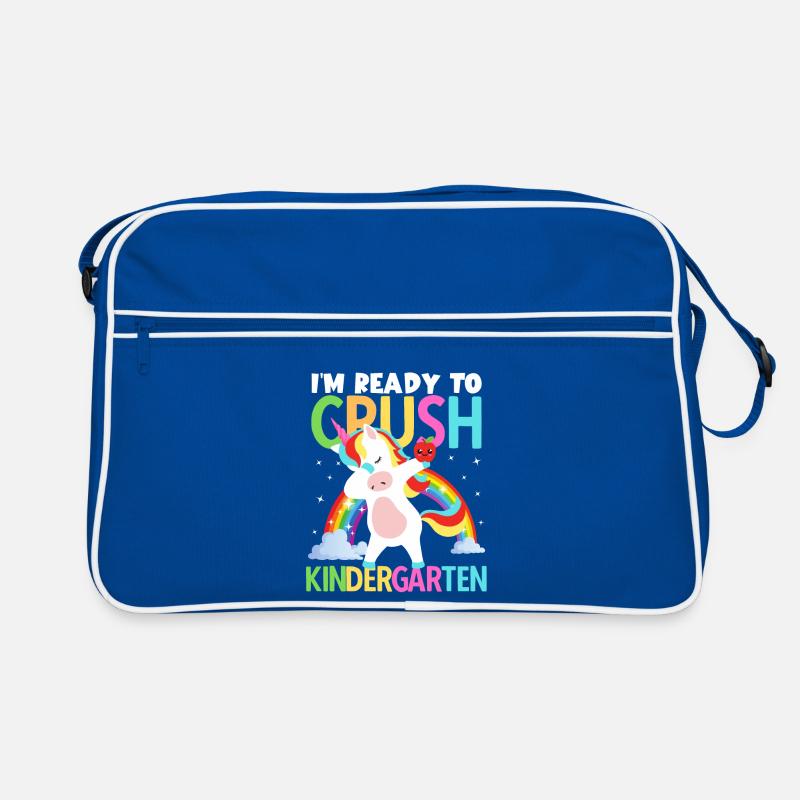 Zurück zur Schule bin ich bereit, Kindergartenmädchen zu zerquetschen Retro Tasche