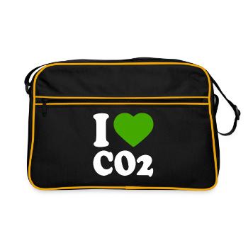 I love co2 - Sac Retro - noir/or - Devant