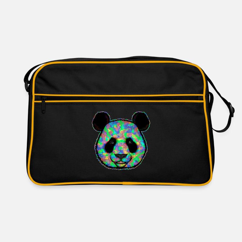 Colorful Rainbow Panda Bear Camouflage Retro Bag
