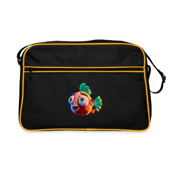 Shocking goldfish - Retro Bag - black/gold - Front