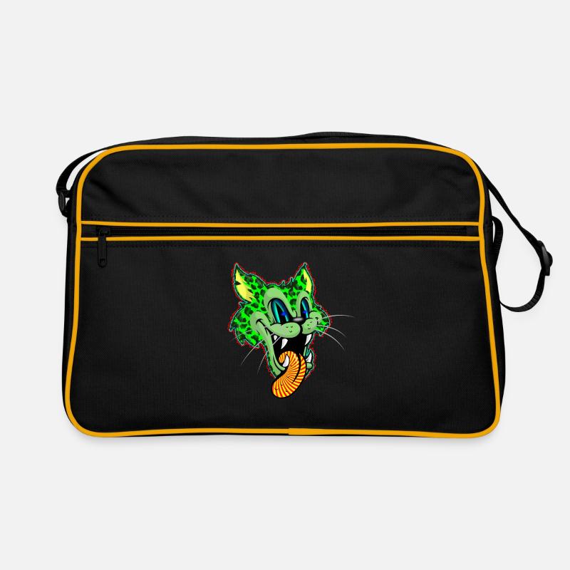 Leopard Green Comic Psychédélique Sac Retro