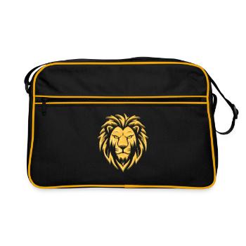 Golden Lion | Lion Head Gold - Retro Bag - black/gold - Front