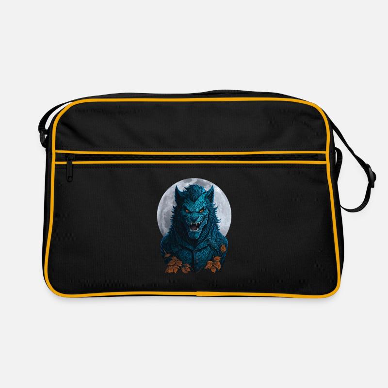 Halloween Werwolf Vollmond Retro Tasche