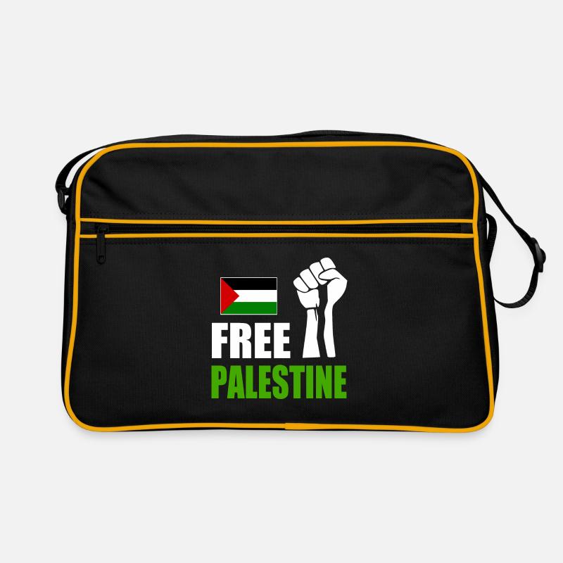 Free palestine - Retro Bag - black/gold