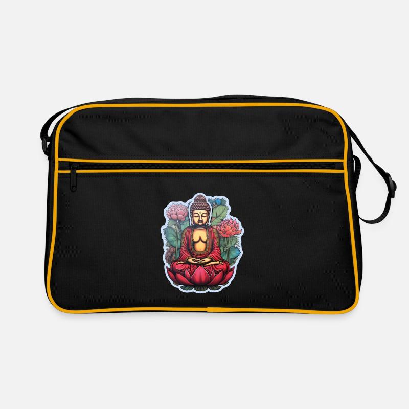 Buddha Zen Lotusblüte Meditation Retro Tasche