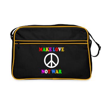 Make love not war - Sac Retro - noir/or - Devant